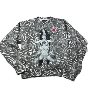 Red Hot Chili Peppers Gray Graphic Crewneck Sweatshirt